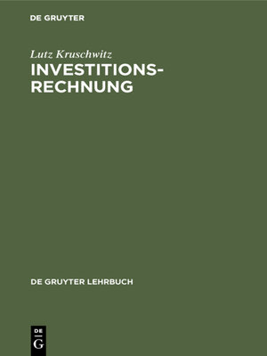 cover image of Investitionsrechnung